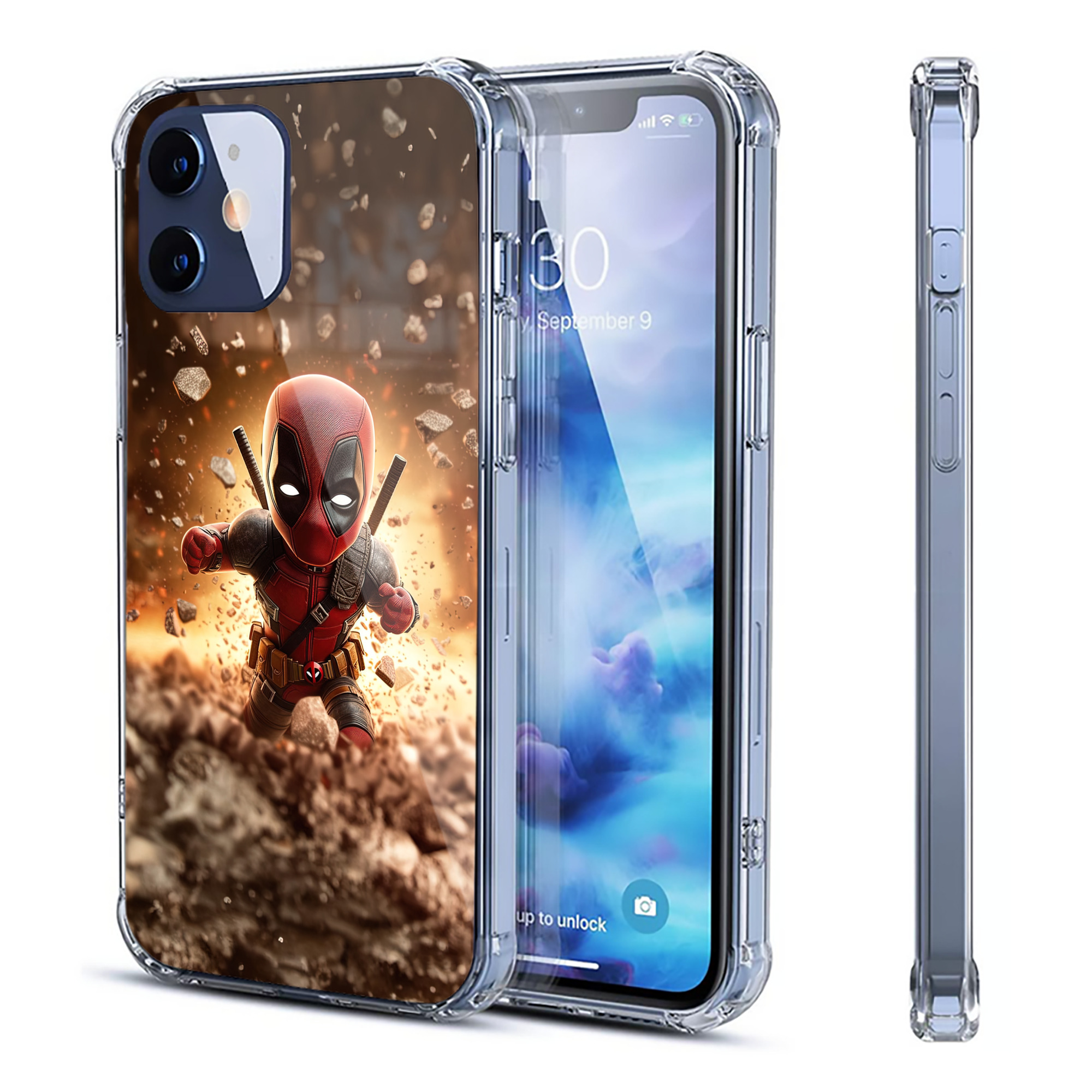 （画像用） Deadpool デッドプール 【iPhone 12シリーズ対応】透明スマホケース（クリアソフトケース）
